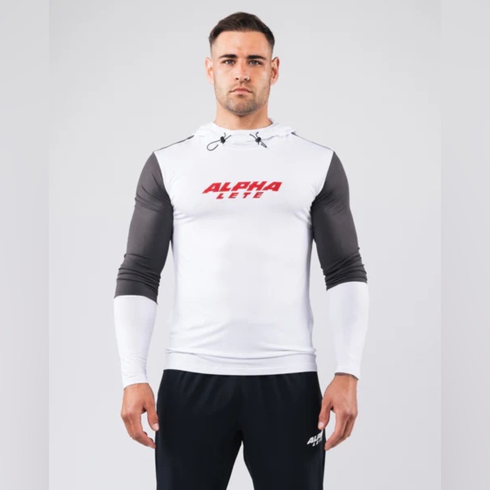 Alphalete White and Black Men's Shirt